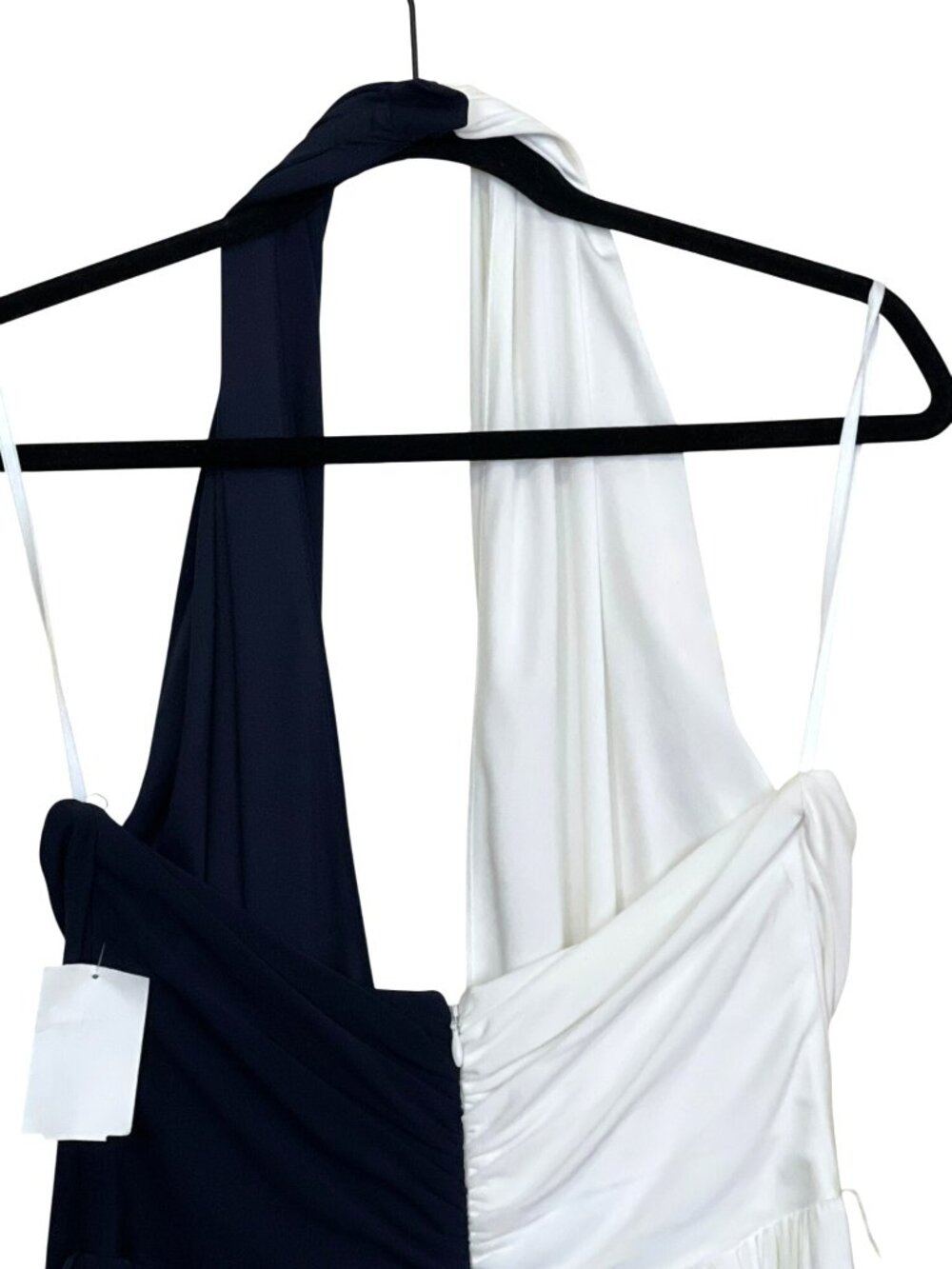 Halston $452 Sondra Halter Cross Neck Midi Slinky Dress NWT Size 8 - Picture 6 of 6